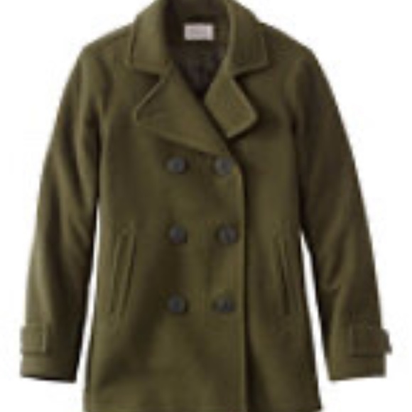 LL Bean Women's Classic Lambswool Peacoat - Picture 1 of 3
